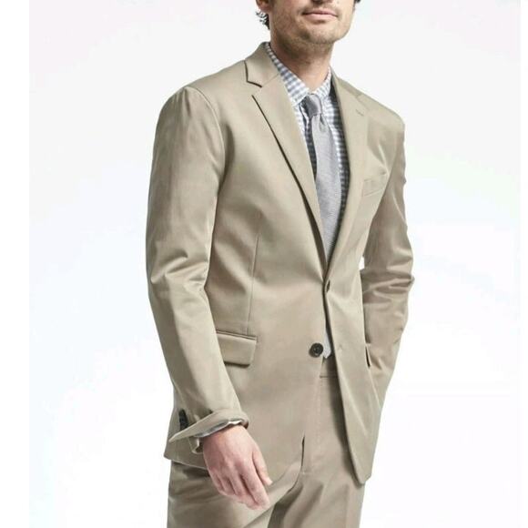 NEW Banana Republic 40R 40 Standard Fit Jacket Blazer Acorn Khaki Tan 542192